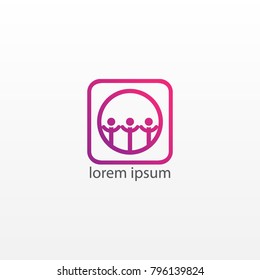 holding hands togetherness design for logo icon apps 