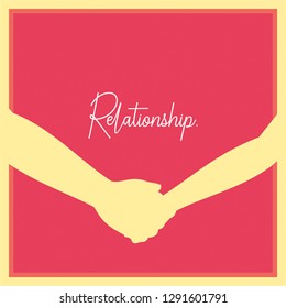 holding hands in vector