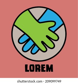 Holding / helping hands symbol