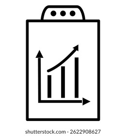 Ícone de retenção com gráficos e resumos da renda da empresa no fundo branco