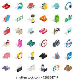 Holding icons set. Isometric style of 36 holding vector icons for web isolated on white background