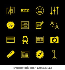 holding icons set with keys, offer and write vector set