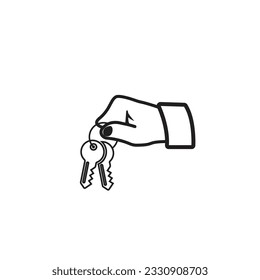 Vector de icono de la tecla de sujeción. iocn de clave, icono de clave de estado real. Conjuntos de claves.