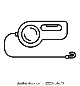 Holding leash icon outline vector. Dog pet. Walk lead