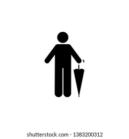 Holding, man, umbrella icon. Element of man with random object icon. Premium quality graphic design icon. Signs and symbols collection icon for websites, web design