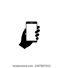 Holding Mobile phone icon vector eps.
