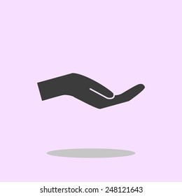 Holding palm