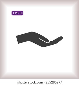 Holding palm