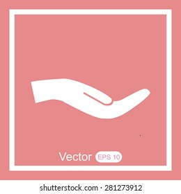 Holding palm