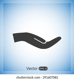 Holding palm
