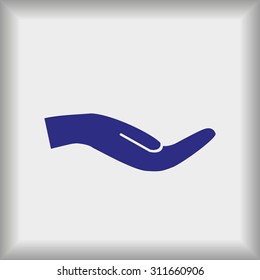 Holding palm