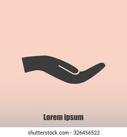 Holding palm