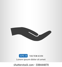Holding palm