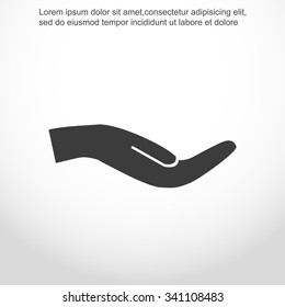 Holding palm