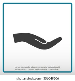 Holding palm