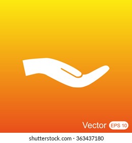 Holding palm