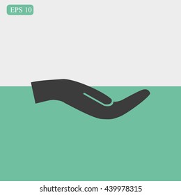 Holding palm