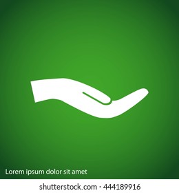 Holding palm
