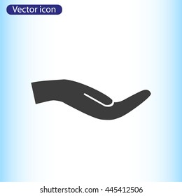 Holding palm
