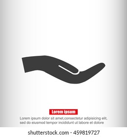 Holding palm