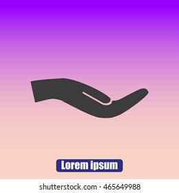 Holding palm