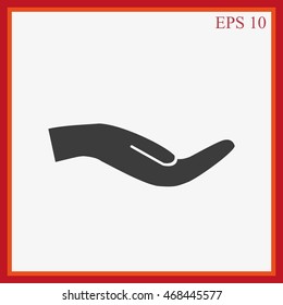 Holding palm