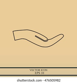 Holding palm
