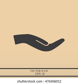 Holding palm