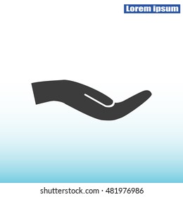 Holding palm