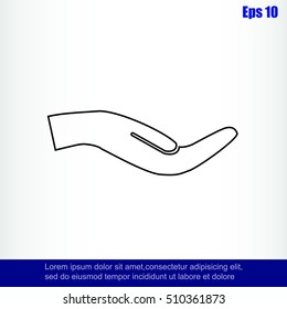 Holding palm