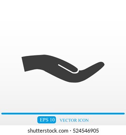 Holding palm