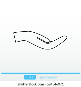 Holding palm