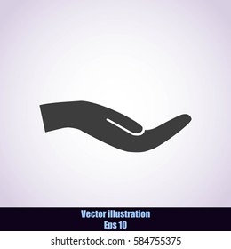 Holding palm