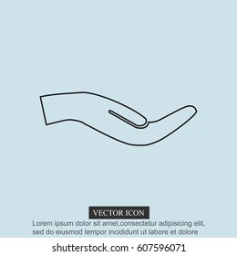 Holding palm