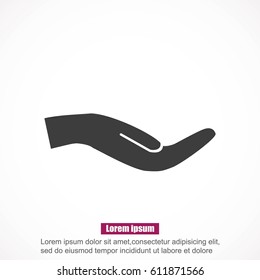 Holding palm