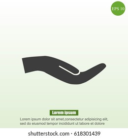 Holding palm