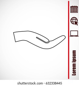 Holding palm