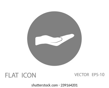 Holding palm Symbol, Vektorgrafik