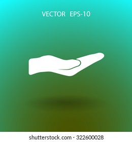  Holding palm Symbol, Vektorgrafik