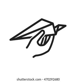 Holding Paper Plane