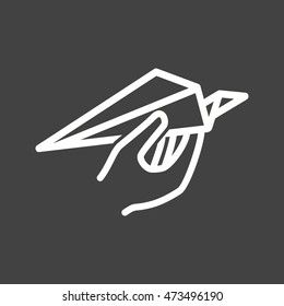 Holding Paper Plane