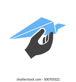 Holding Paper Plane