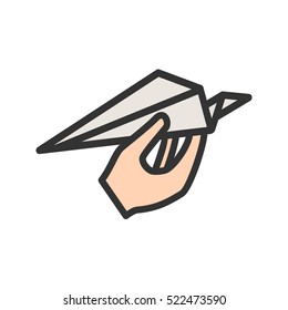 Holding Paper Plane