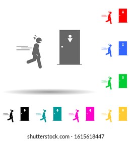 Holding, pee, prostatitis multi color style icon. Simple glyph, flat vector of pain people icons for ui and ux, website or mobile application