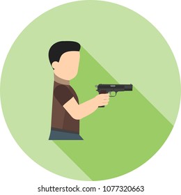 Holding pistol icon