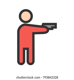 Holding pistol icon