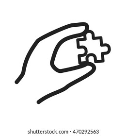 Holding Puzzle Piece