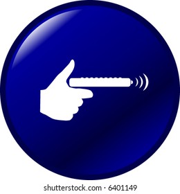 holding a remote control button