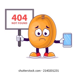 Inhaber der Signatur 404 nicht gefunden pfirsichkartoon Maskottchen Zeichen Vektorgrafik Design