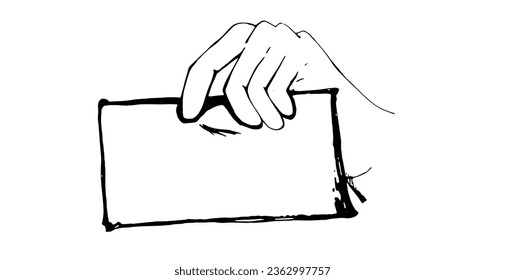 Holding up signs protesting for justice 
White Background Vector